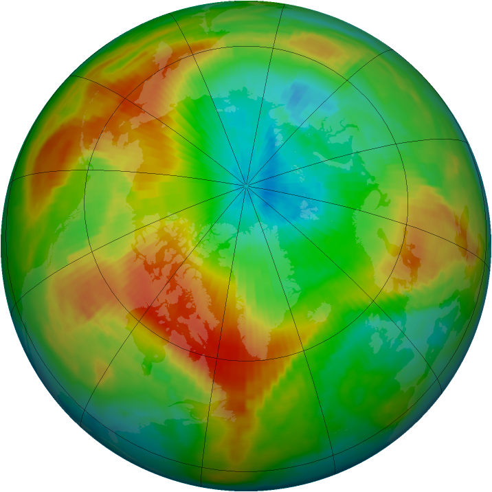 Arctic ozone map for 06 April 1997